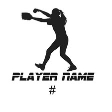 Softball Lady Girl Player Pitcher Graphic  Vinyl Decal Car Truck Windows