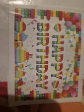 Happy Birthday Backdrop Banner Colorful Party Decorations for Kids Boys Girls...