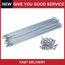 1Set 12G 205mm Length Bicycle Spokes Nipple Carbon Steel Galvanized Universal