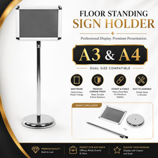 A3/A4 Pedestal Poster Stand Display Floor Stand Sign Menu Outdoor External Holdr