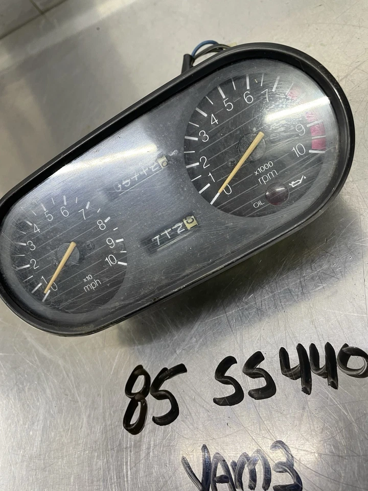 80-89 Yamaha SS440 OEM Speedometer Tach RPM Gauge Dash Cluster Speedo Assembly - Image 3 of 4