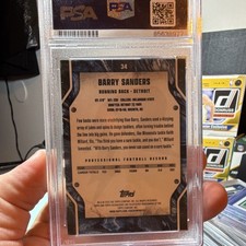 Barry Sanders PSA/DNA CERT AUTO GEM MT10 
