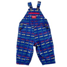 90s Osh Kosh B Gosh overalls Vestbak train print 24 months 1990s vintage