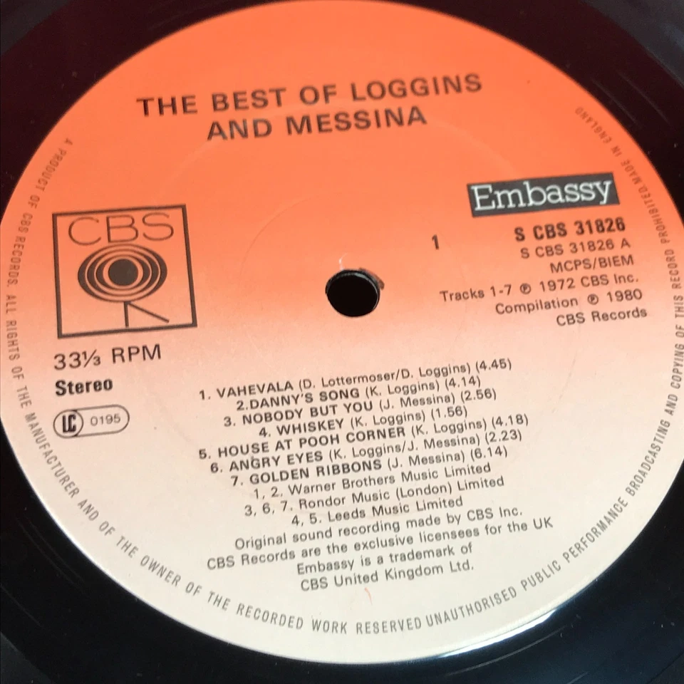 The Best Of Loggins And Messina 1980 UK vinyl LP My Music Kenny Jim Angry Eyes - Image 4 of 4