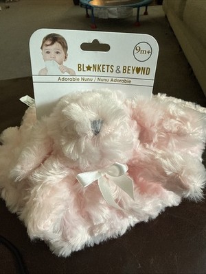 Blankets and Beyond Pink Bunny Security Lovey Soft Plush 13x13 Adorable Nunu
