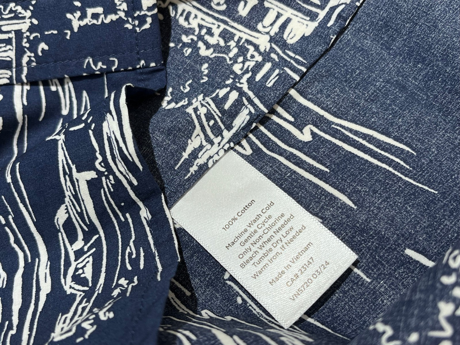 Talbots Landscape Pattern Design BLUE  Long Sleev… - image 6