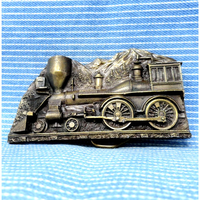 Midnight Train Belt Buckle Hippie Stash Vtg 1977 Capt Hawks Sky Patrol .CPA568