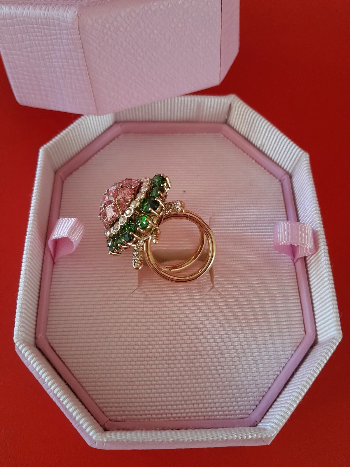Swarovski Idyllia cocktail tartaruga multicolore anello misura 50 nuovo originale?❤️