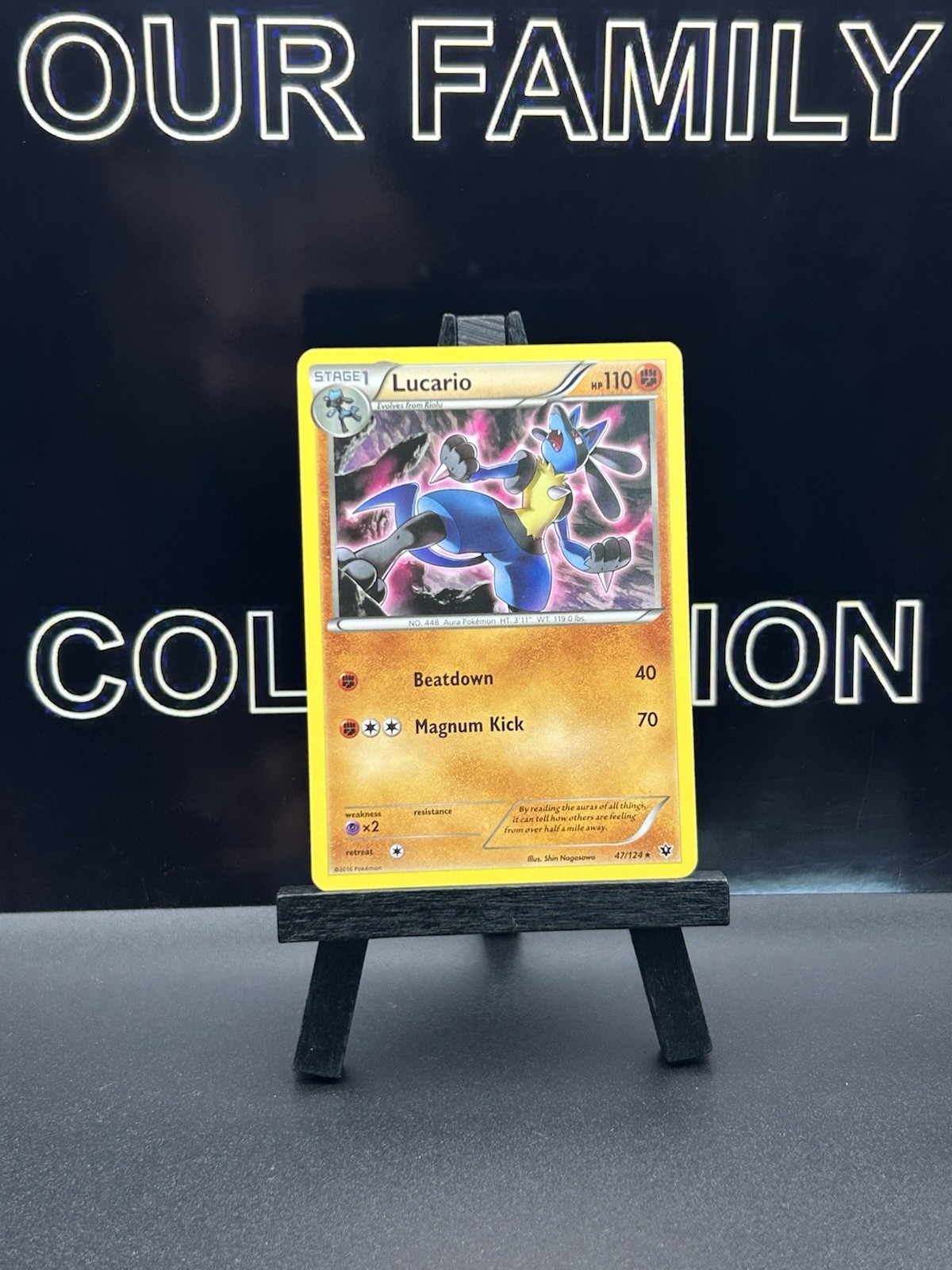 Pokemon TCG Lucario (47) 47/124 XY - Fates Collide Regular Rare 2016