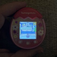 Tamagotchi Pix Floral Pink Handheld Device Tested  Works English