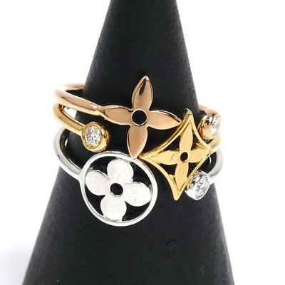 Louis Vuitton Bague Monogram Idylle Ring Diamant 750 YG/PG/WG US#4-3/4 P0063536