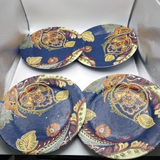 Pier 1 Vibrant Paisley Melamine Dinner Plates...