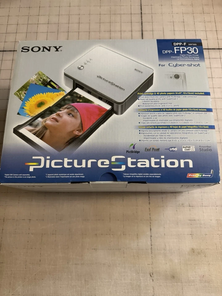 Sony PictureStation DPP-FP30 Digital Photo Printer Bundle w/ Box Manual Bag - Image 2 of 4
