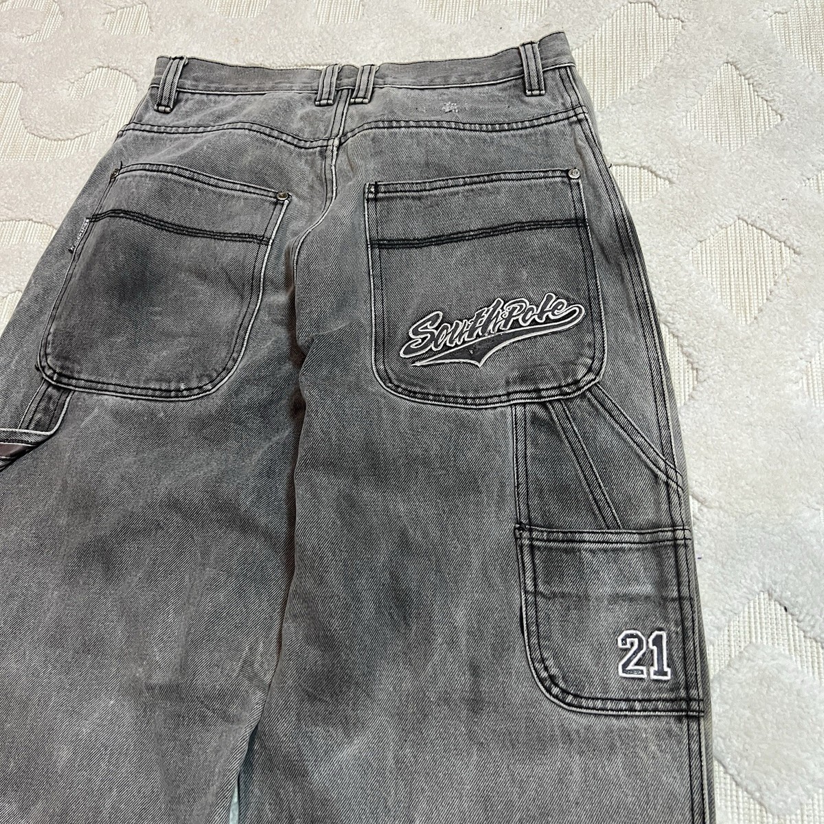 Crazy Vintage Y2K Southpole Carpenter Denim Jeans Embroidered