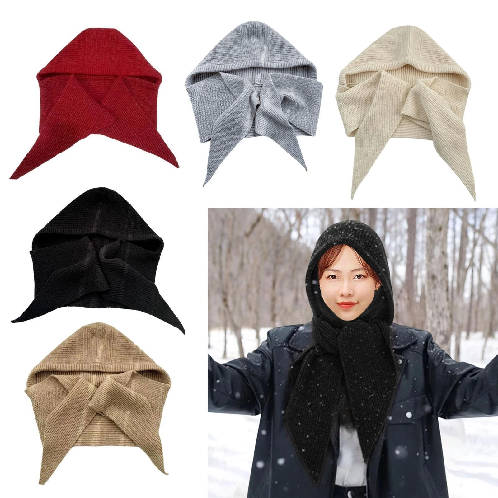Hooded Cap Scarf Hat Windproof Winter Balaclava for Autumn Camping Winter Skiing
Opens in a new wind