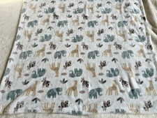 Dreamgro Baby Jungle Animal Plush Blanket Giraffe Zebra Elephant 30 X 36