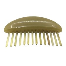 Light Green Natural Horn Hair Comb Durable Head Massage Tool for Scalp Care
