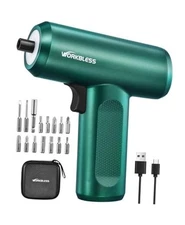 Cordless Screwdriver, 3.7V Electric Screwdriver with LCD Touchscreen Display, 
