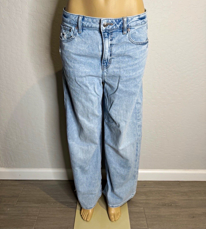 American Eagle Outfitters Women’s Dream drape baggy wide leg jeans sz 8