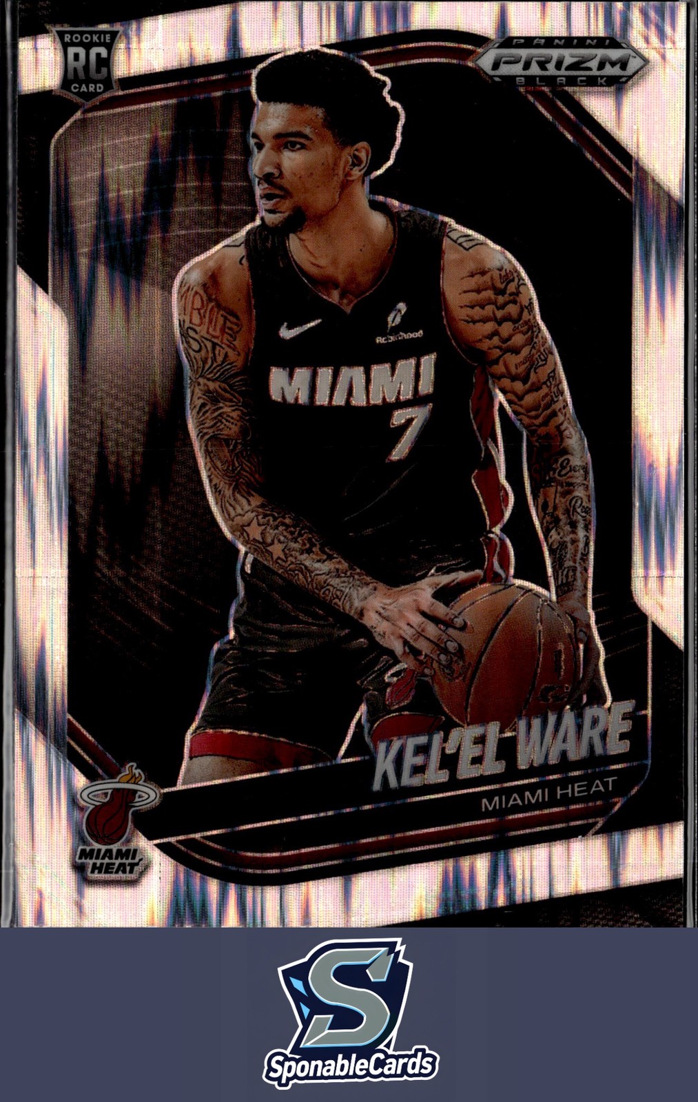 2024-25 Panini Prizm Black #156 Kel'el Ware Skewed #/249