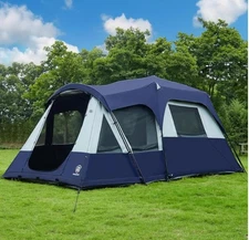 EVER ADVANCED 8 Person Blackout Design Cabin Tent, Camping Family Tent with Mult