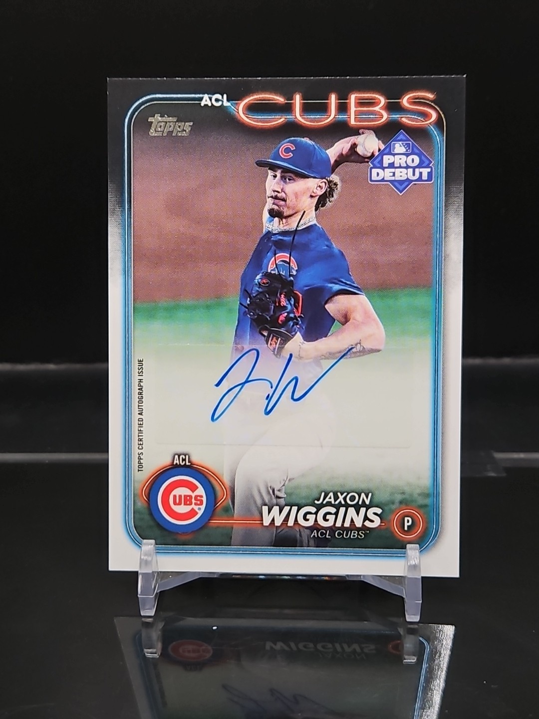 2024 Topps Pro Debut Jaxon Wiggins #PD-90 Auto Cubs Prospect Pitcher 