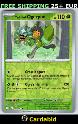 Teal Mask Ogerpon - DRI #026/182 SV10: Destined Rivals Reverse Holo Tomomi Ozaki