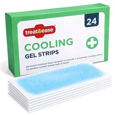 24 Migraine Cooling Gel Patches Strips Tension Headache Relief Sheet Soothe Cool