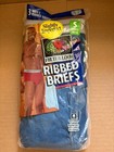 3 Vintage Fruit of the Loom Men's Ribbed Briefs Underwear Blue SMALL NEW — photo 1