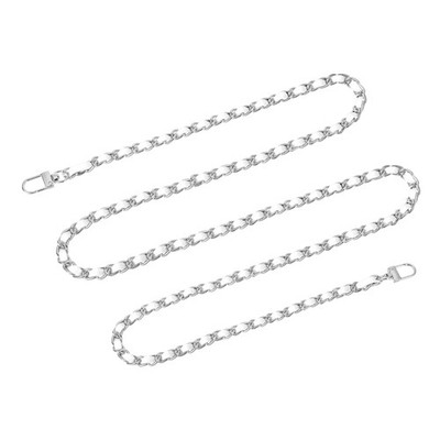55\'' Bag Chain with Shoulder and Shoulder Buckles (White + Silver)