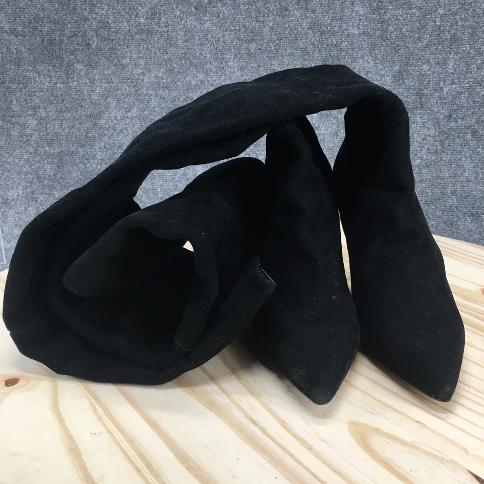 Sam Edelman Boots Womens 6 M Barnadette Tall Knee High Black Leather Pointed - Image 4 of 4