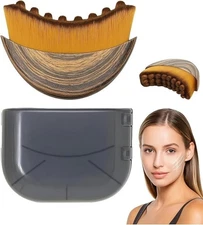 Lymphatic Contour Face Brush – Lymphatic Drainage Tool with Ergonomic Wooden Han
