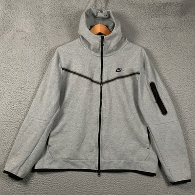 Nike Tech Fleece Hoodie Men's XL Grey Full Zip Windrunner Jacket NSW Sportswear