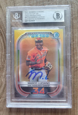 Marco Luciano Signed 2021 Bowman top 100 Baseball Card #BTP-34 Giants 33/50 Gold