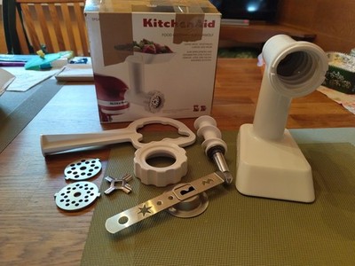 KitchenAid Fleischwolf 5FGA weiß mit Spritzgebäck vorsatz