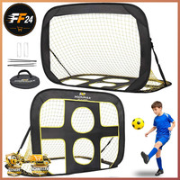 FußBalltor Klappbar 2 In 1 Pop-Up Tor Trainer 120X80Cm FüR Kinder Garten Outdoor