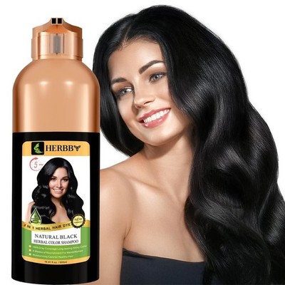 HERBBY Hair Color Shampoo for Gray Hair Coverage&Color Transform