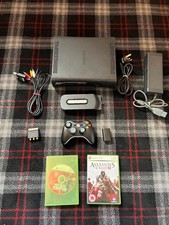 Xbox 360 Black Console 120GB Bundle Red Dead Redemption Assassins Creed No HDMI