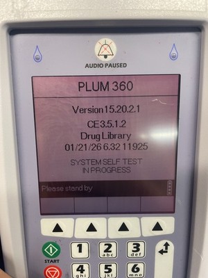 ICU Medical Plum 360 Infusion IV Pump W/Pole and clamp CERT till 8/27