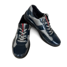 Prada Sneakers Men  s 8.5 US 9.5 4E1533 America  s Cup Linea Rossa Leather READ