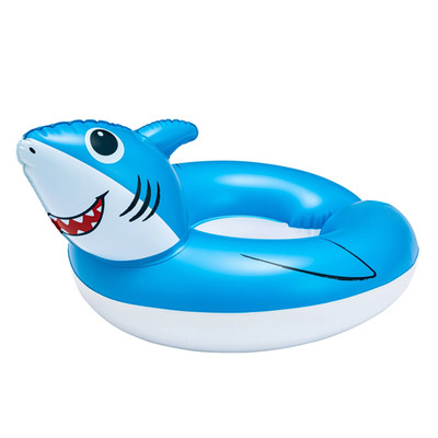 Shark Split Inflatable Swim Ring Pool Float for Kids, Ages 3 to 6, Blue