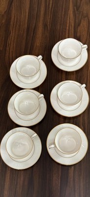 Vintage Noritake Ivory China Tulane 7562 Coffee / Tea Cup 6'' Saucer Set Japan
