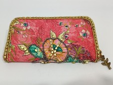 Vintage Pier 1 Beaded Wallet Pink Feminine Cottage Core