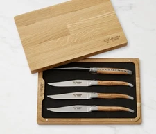Laguiole En Aubrac Olivewood Steak Knives, Set of 4. New In Box!