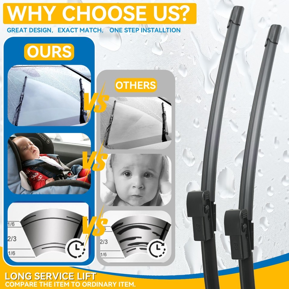 2Pcs Front Windshield Flat Wiper Blades For BMW 5 Series E39 1995-2003 2622 - Foto 9