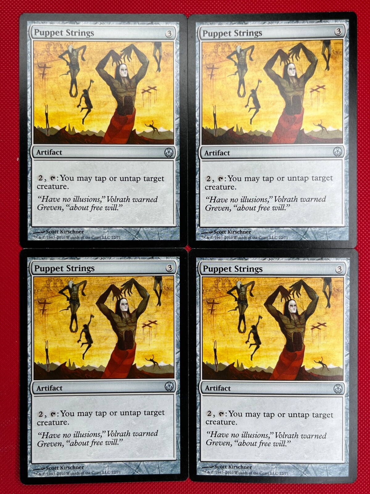 MTG 4X Puppet Strings X4 Duel Decks: Phyrexia Vs The Coalition Magic - SP/NM
