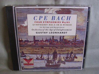 CPE Bach- 5 Symphonies- Gustav Leonhardt- VIRGIN 1990 NEU