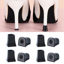 4pcs High Heel Protectors Non-Slip Repair Replacement Heel Caps Noise Reducing