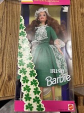 Irish Barbie Doll Special Edition Dolls Of The World #12998 Vtg Mattel -