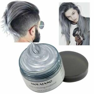 Details About Crema Cera De Cabello Gris Plata Temporal Pelo Color Natural Para Mujer Hombre